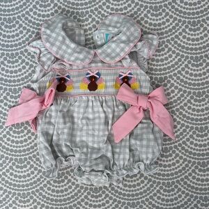 Pink and Gray Kids One Piece Bodysuit